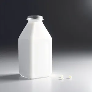Clean and Healthy Milk in Transparent Bottle