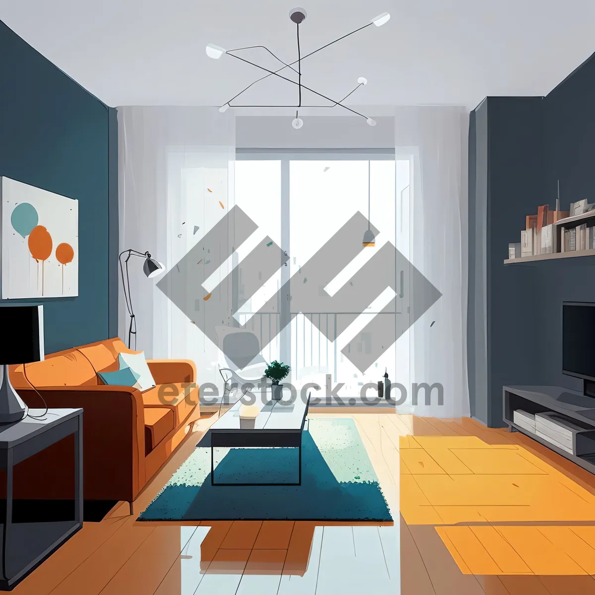 Picture of Modern Luxe Interior with Chic Furniture