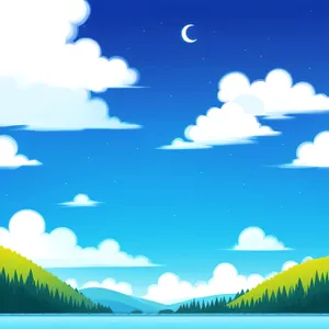 Majestic Moonlit Sky over Serene Seasonal Landscape with Tree