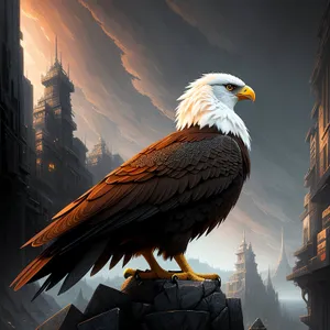 Majestic Hunter: Bald Eagle Soaring with Precision