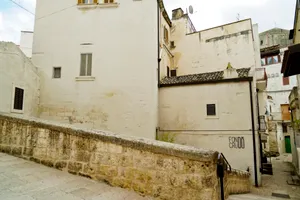 Medieval stone prison in historic city.