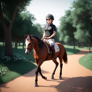 Speedy Equestrian Horseback Riding with Polo Mallet