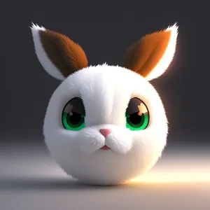 Adorable White Bunny with Curious Eyes
