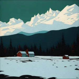 Winter Wonderland: Snowy Alps Ski Slope Scenery