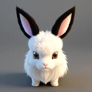 Fluffy Bunny with Soft Ears - Adorable Domestic Pet