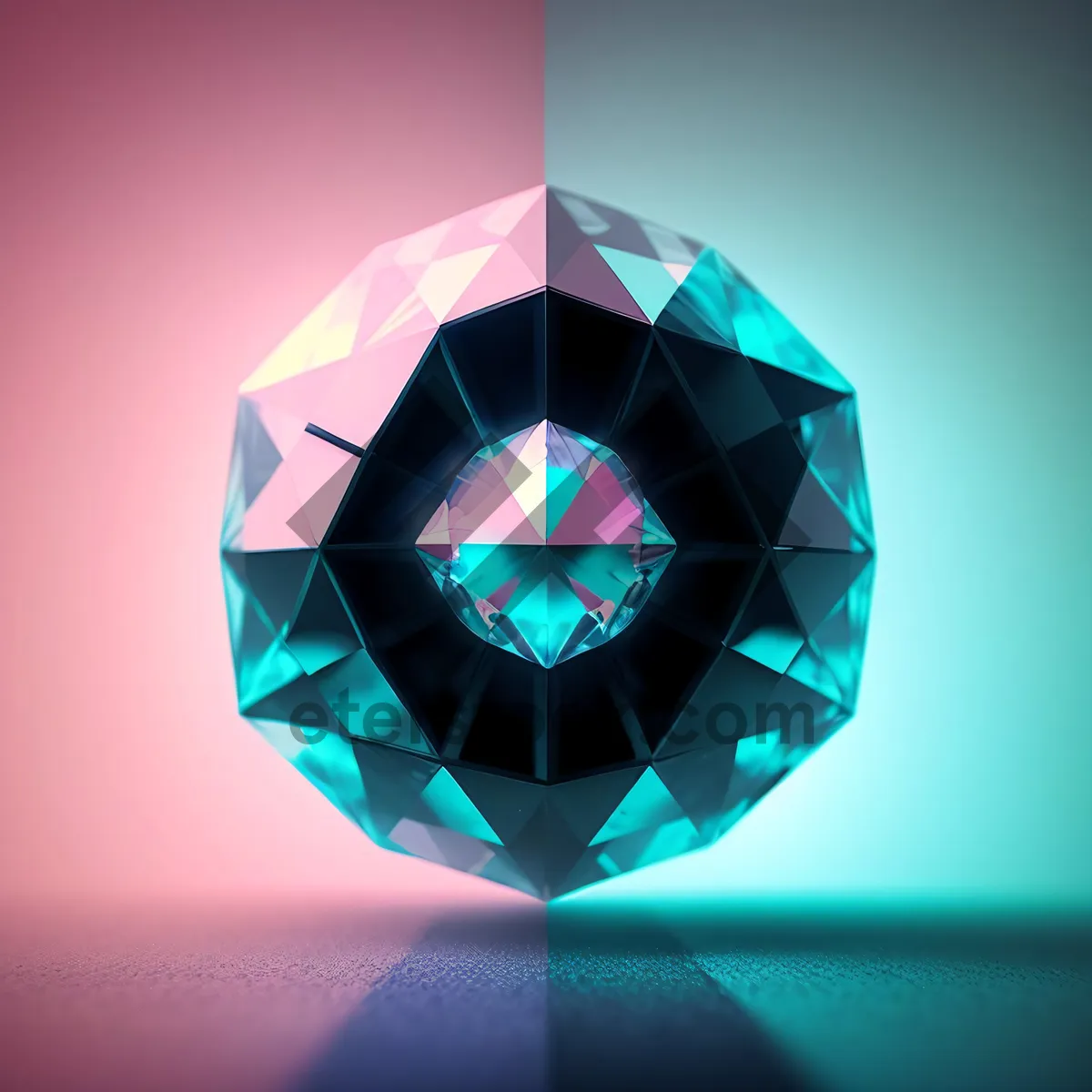 Picture of Shiny Gem Icon Design in 3D Glass