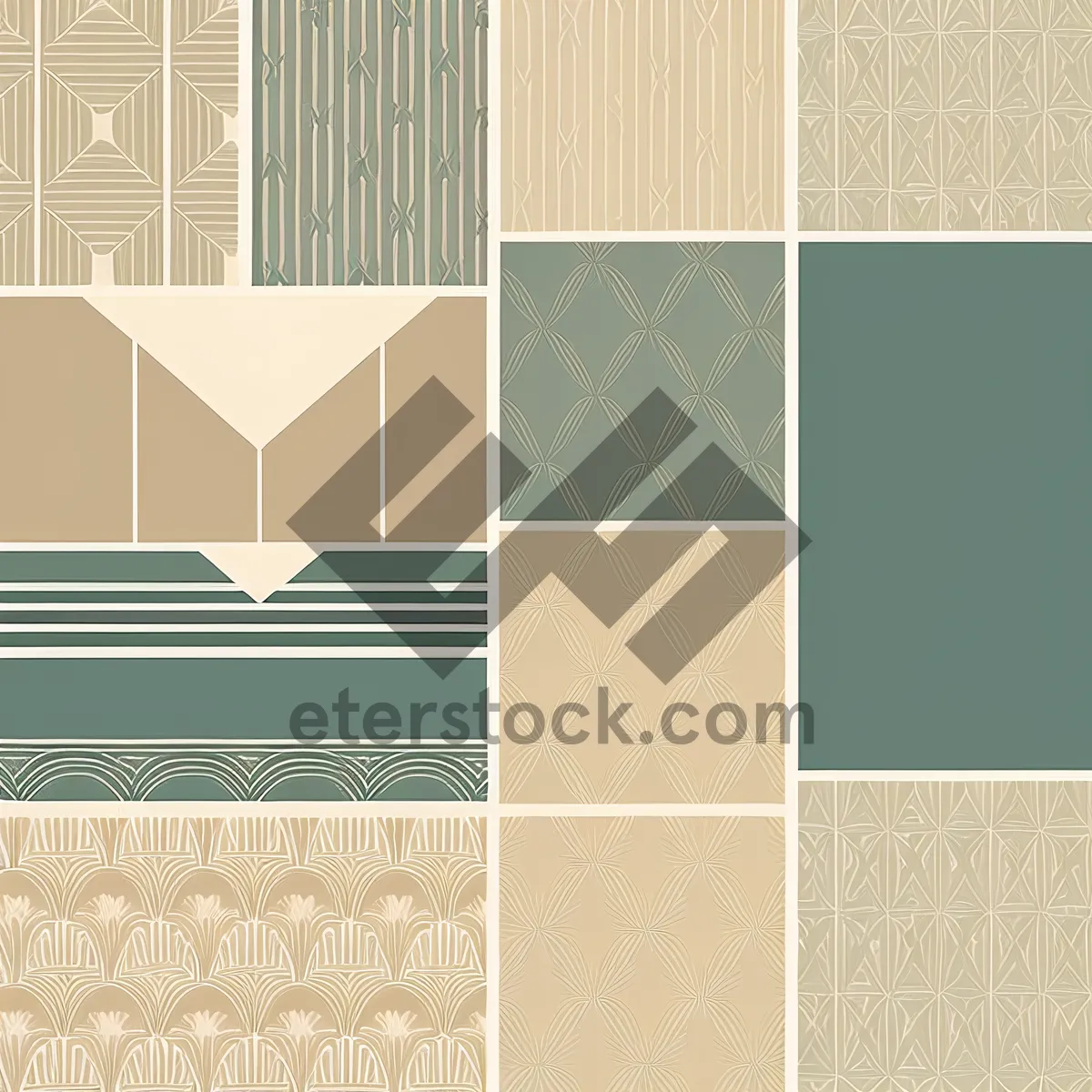 Picture of Vintage Mosaic Paper Design Graphic