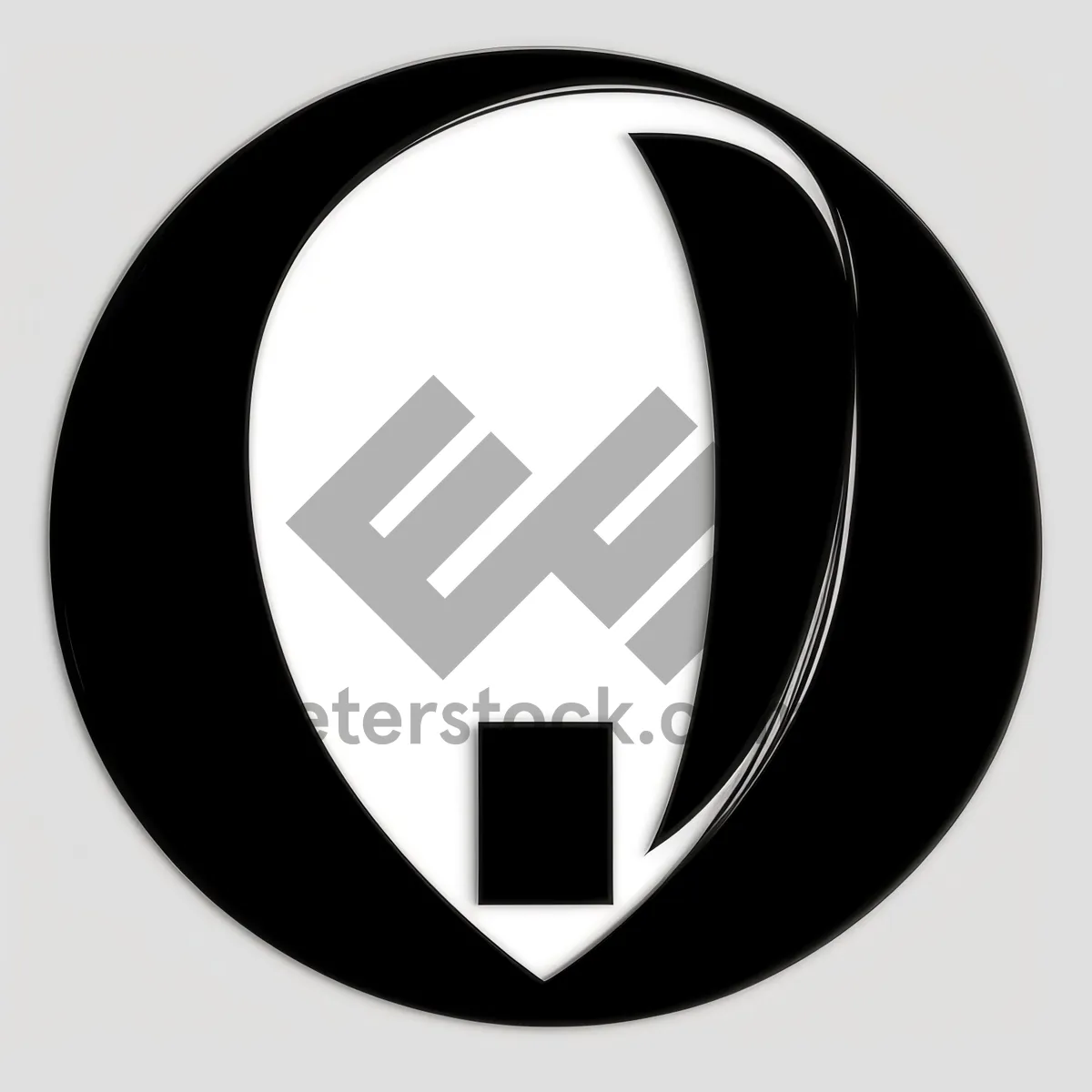 Picture of Black Glossy 3D Circle Web Icon