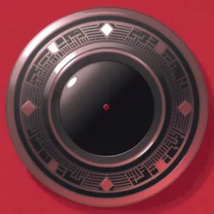 Audio Control Device with Black Speaker Circle