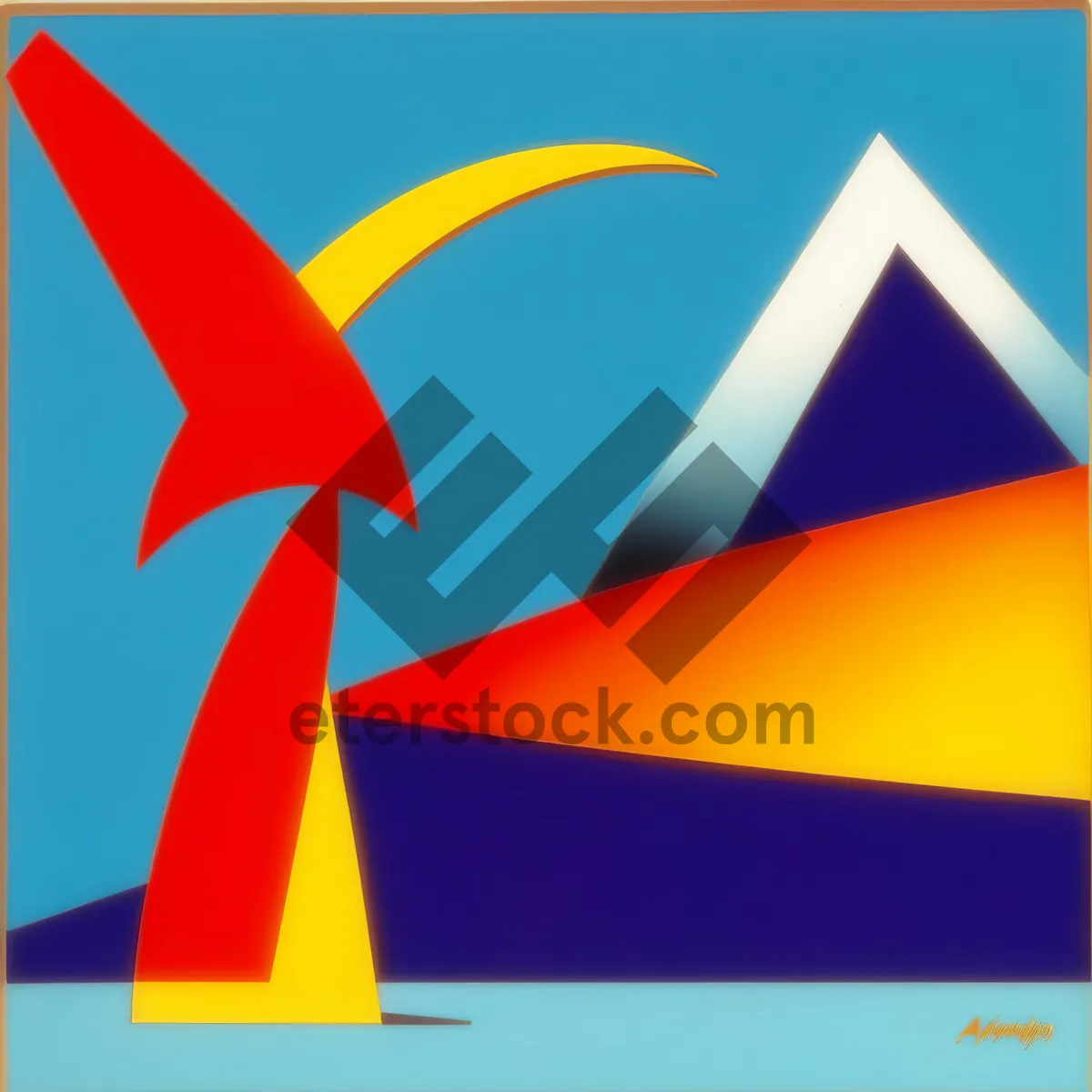 Picture of National Flag Symbol with Lightning Design