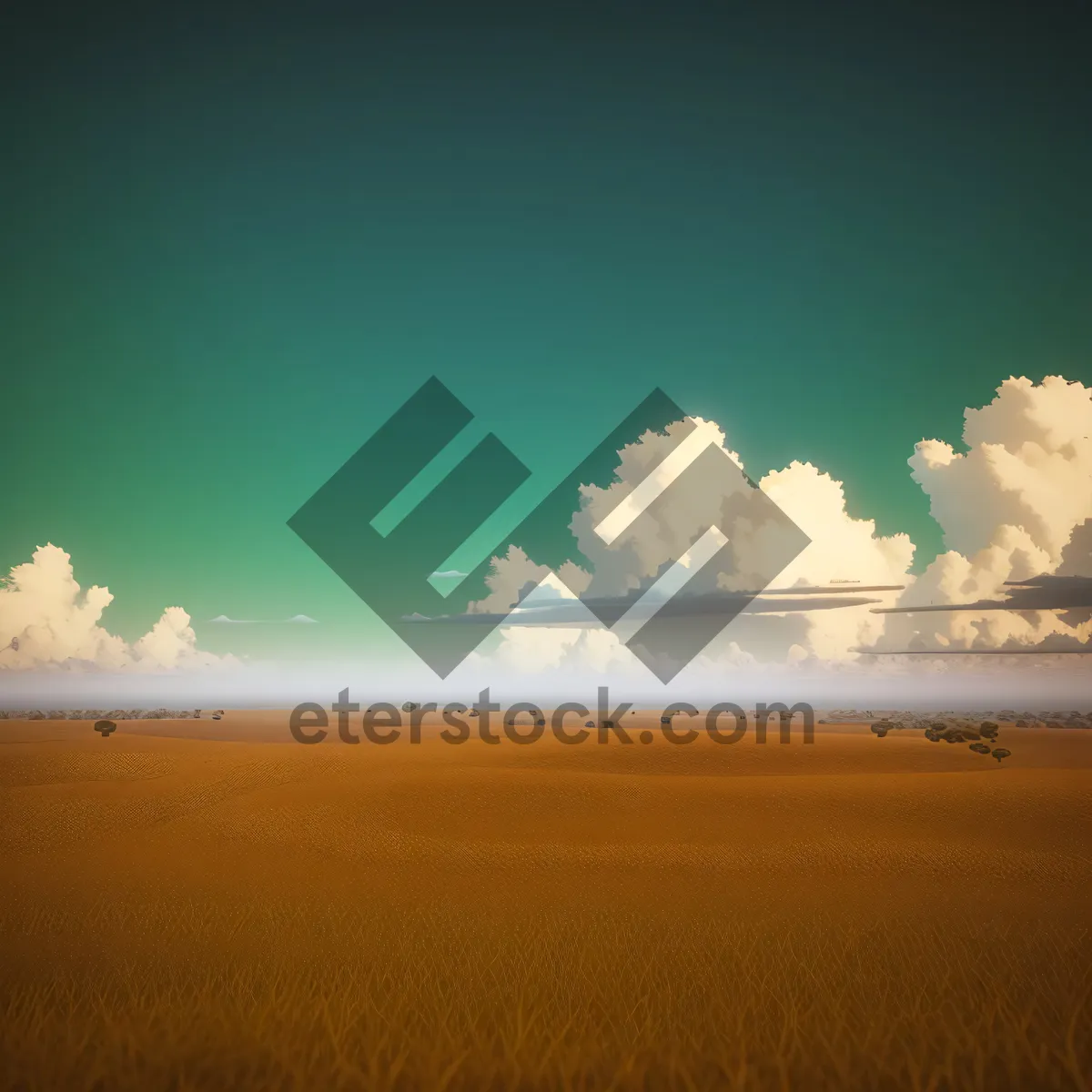 Picture of Vibrant Sunlit Sky Over Landscape