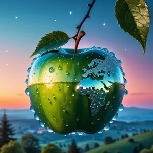 Delicious Fresh Fruit Apple Jelly on Cactus Plant
