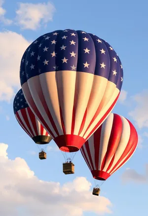 Colorful Hot Air Balloon Adventure in the Bright Sky