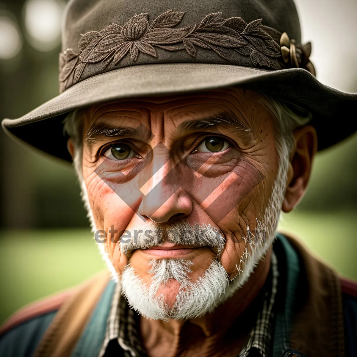 Picture of Happy senior man with white beard and mustache