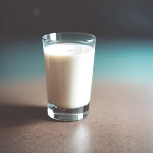 Frothy Milk Beverage in Glass Mug