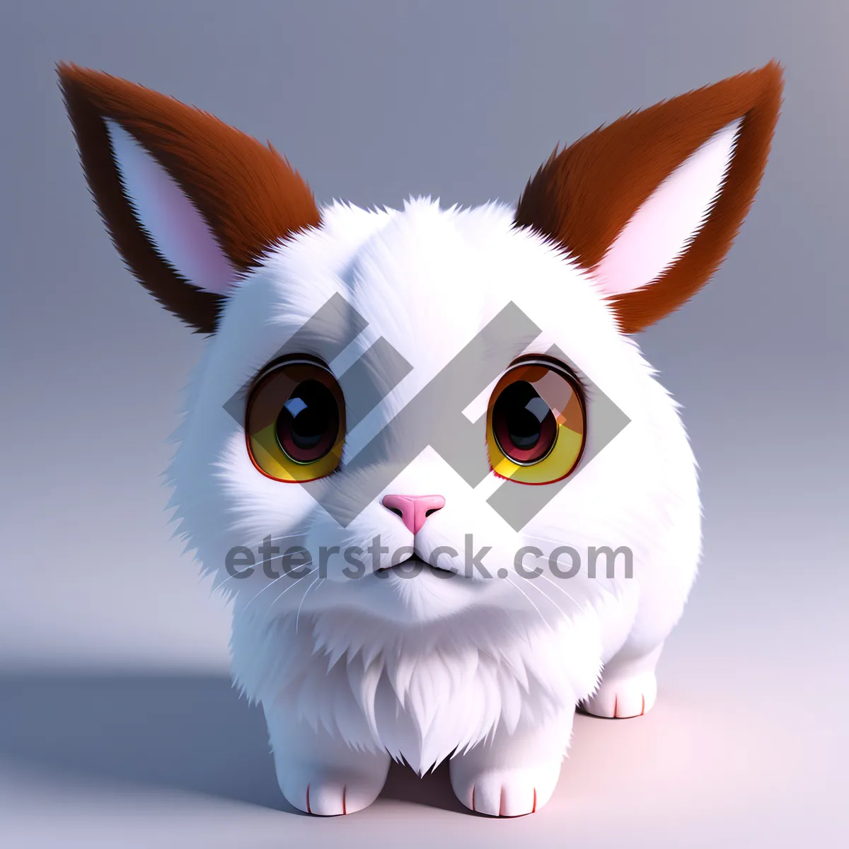 Picture of Cute Fluffy Bunny Kitty Portrait