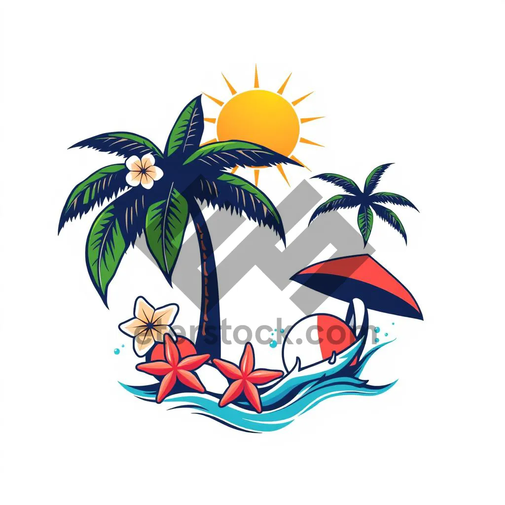 Picture of Artistic floral bamboo design silhouette pattern element