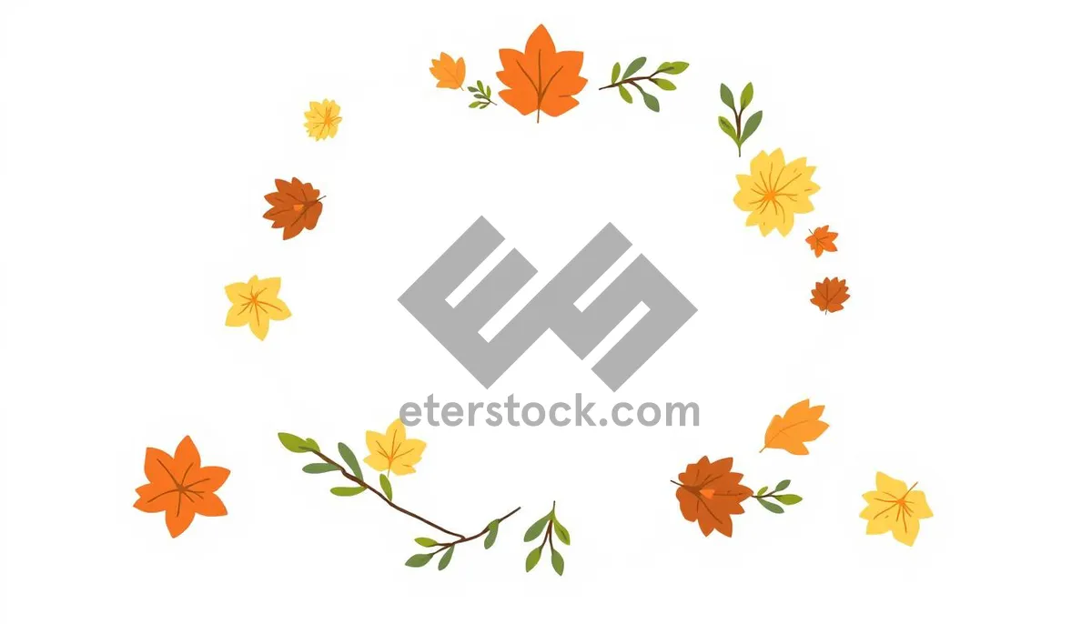 Picture of Floral Art Deco Wallpaper Design with Summer Leaves