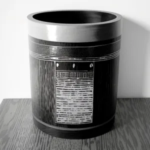 Silver Metal Air Filter in Empty Aluminum Can