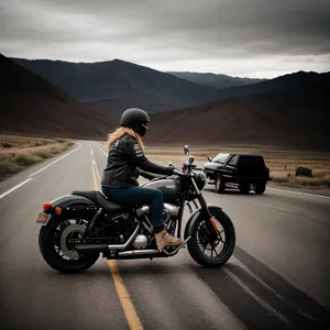 Speeding Through the Mountain Pass: Motorcycle Adventure