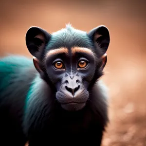 Wild Primate Baby in Jungle Habitat