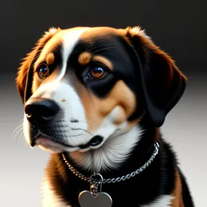 Adorable Swiss Mountain Puppy Poses in Studio