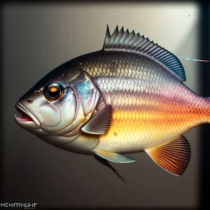 Vibrant Goldfish Swimming in Aquarium