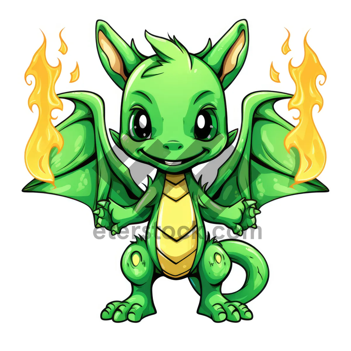 Picture of Happy animal cartoon graphic clip art drawing.