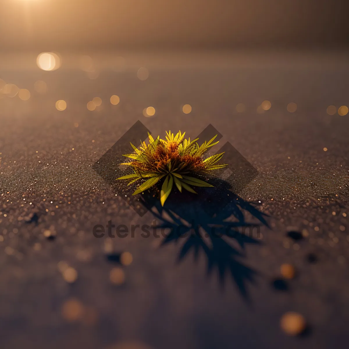 Picture of Bright Sunflower Blossom in Vibrant Summer Garden