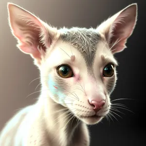 Fuzzy Feline Cutie: Cat Kitten with Curious Eyes