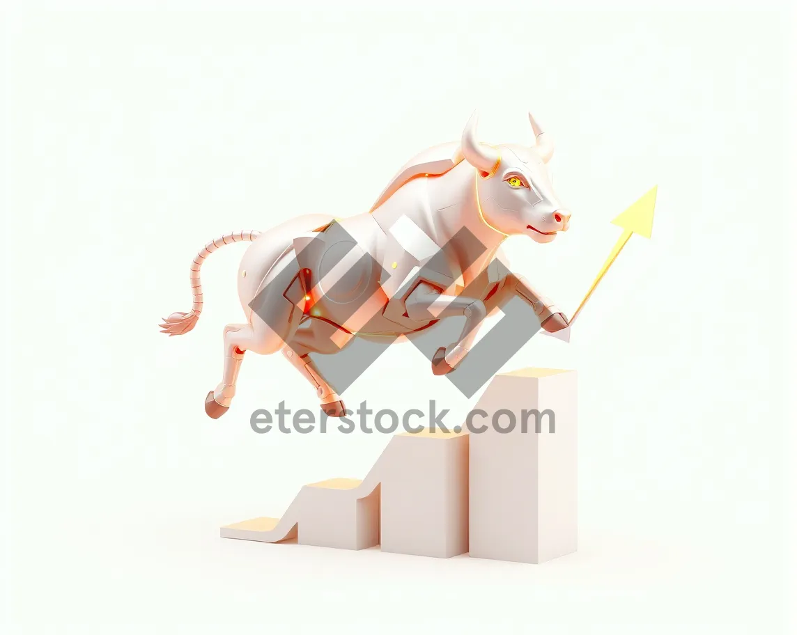 Picture of Artistic Cartoon Caribou and Deer Duo