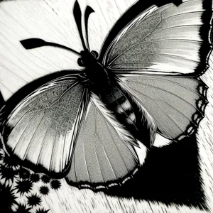 Colorful Blue Butterfly Wings Closeup with Admiral