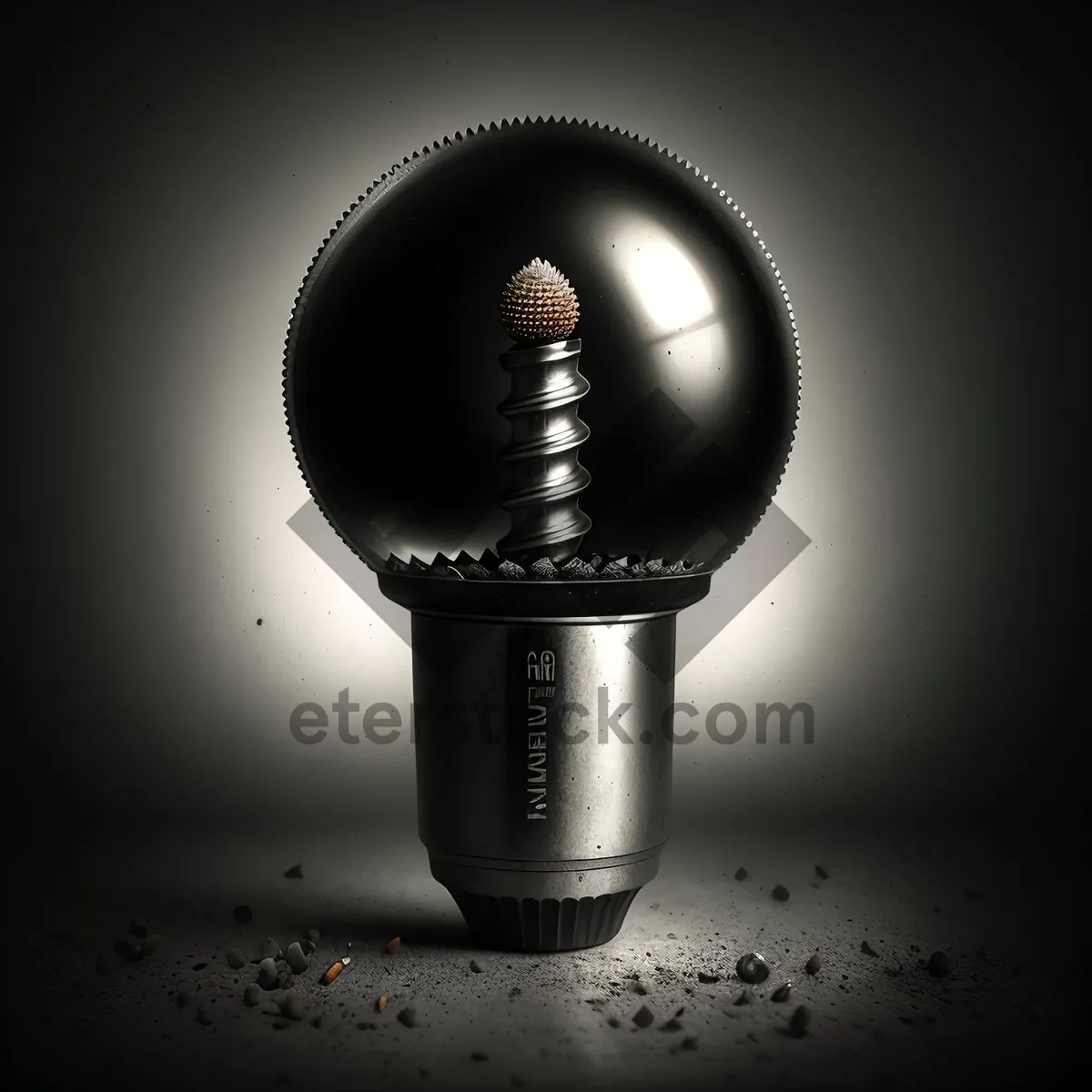 Picture of Modern Metal Lamp with Plug and Screw