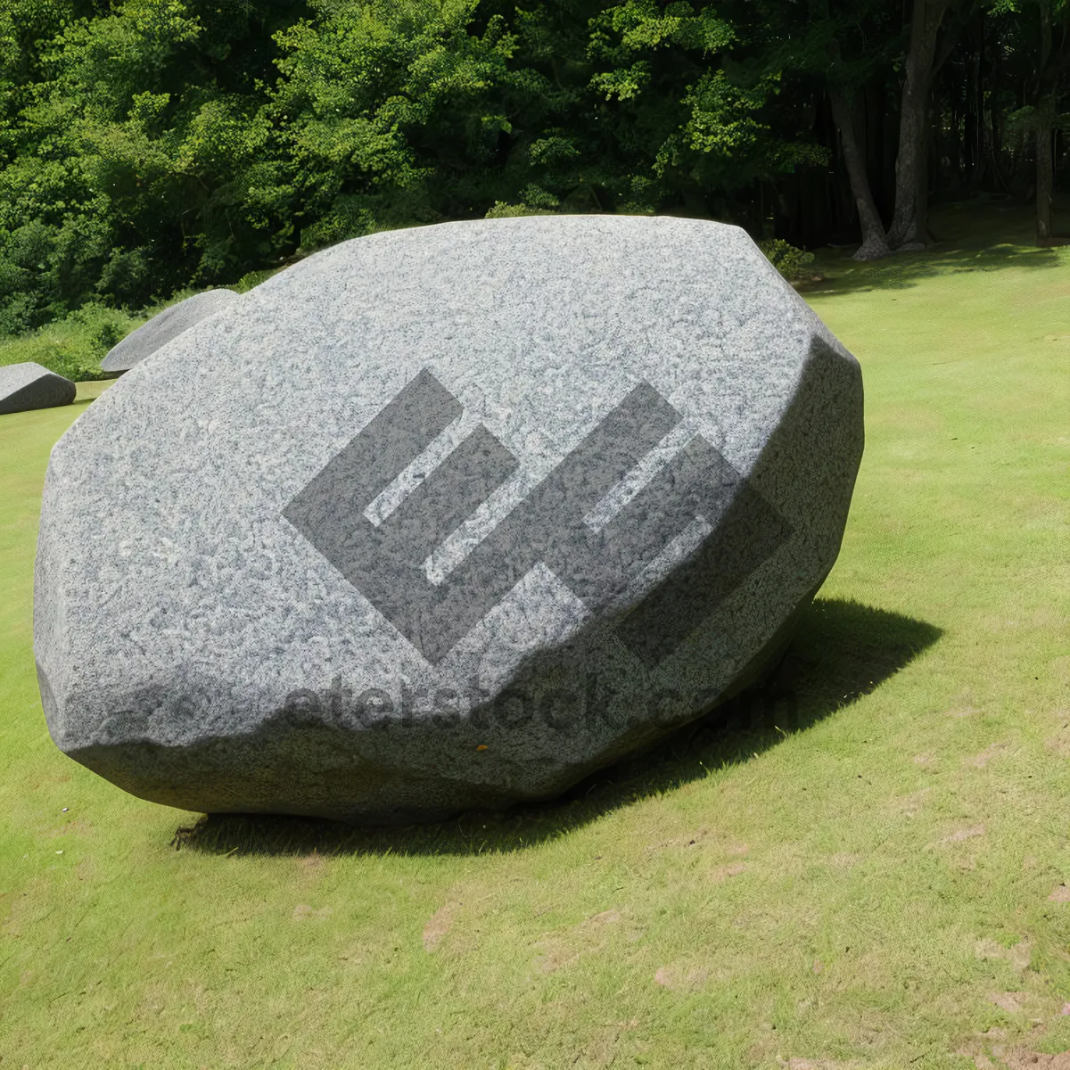 Picture of Megalithic Ottoman Seat on Grassy Memorial Ground