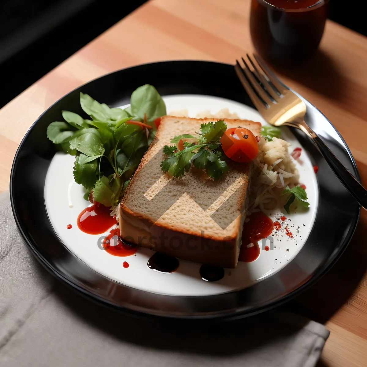 Picture of Delicious Vegetable Salad with Cheese and Fresh Tomato