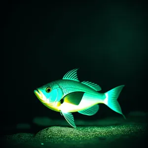 Colorful Ocean Fish Swimming in Aquarium