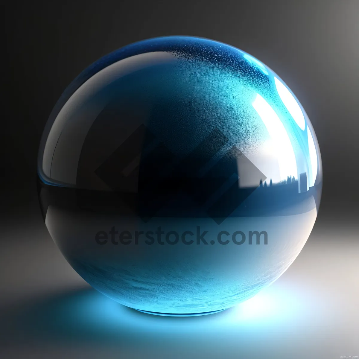 Picture of Globe Icon: Shiny Glass Planet Sphere Design