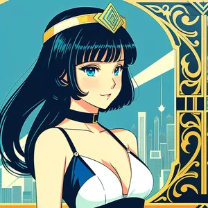 Cartoon DJ broadcasting art with personality