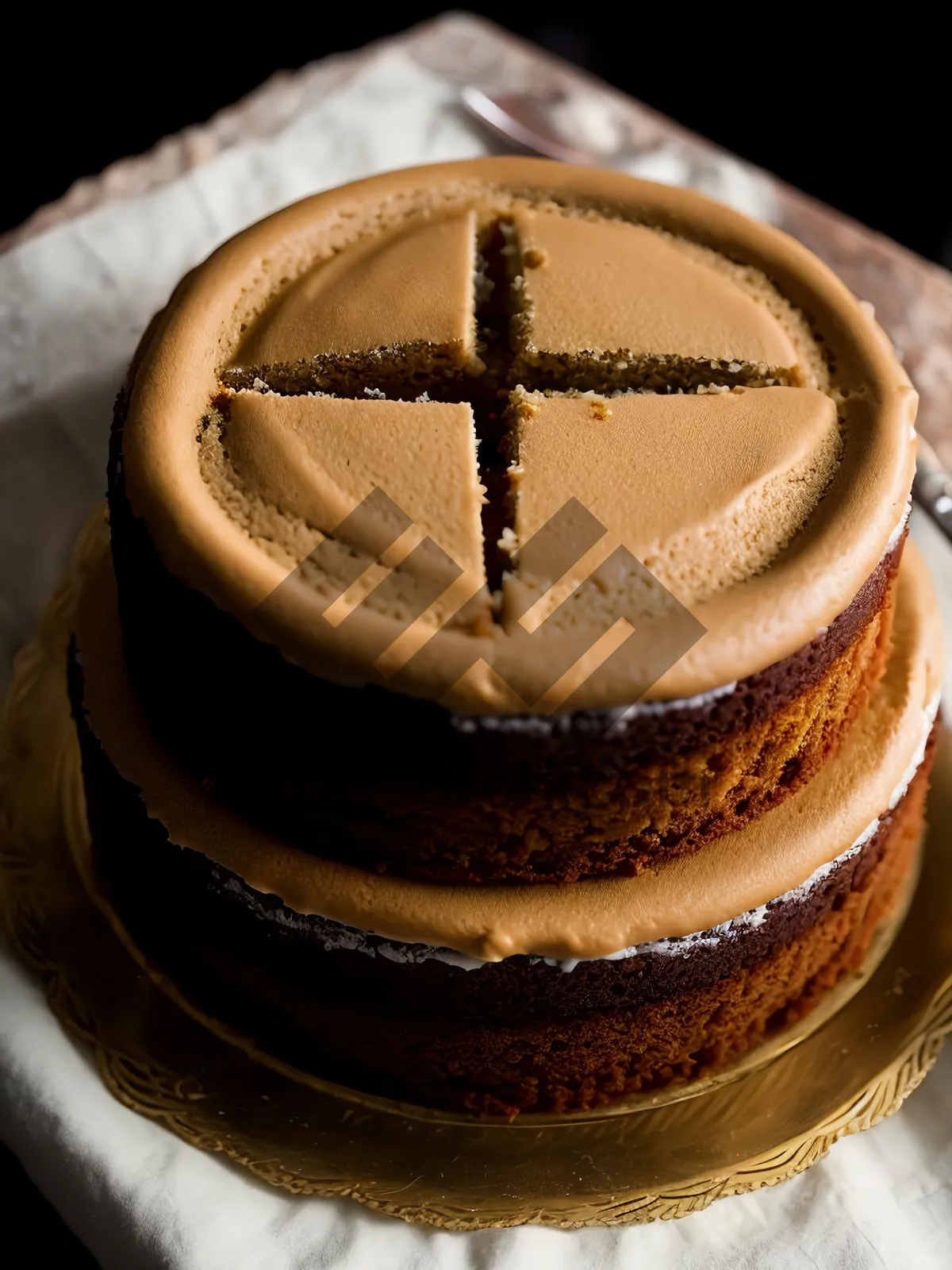 Picture of Delicious Chocolate Cake with Fresh Cream