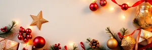 Festive Holiday Tree Decoration with Holly and Frame