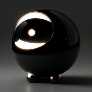 Intriguing Black Wineglass Illuminated by Spotlight