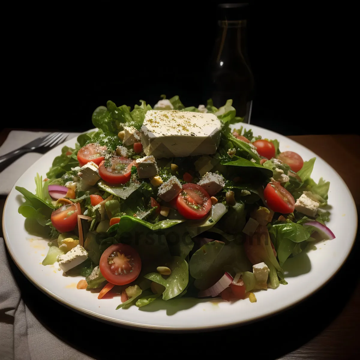 Picture of Fresh Vegetable Salad with Cherry Tomatoes and Green Peas