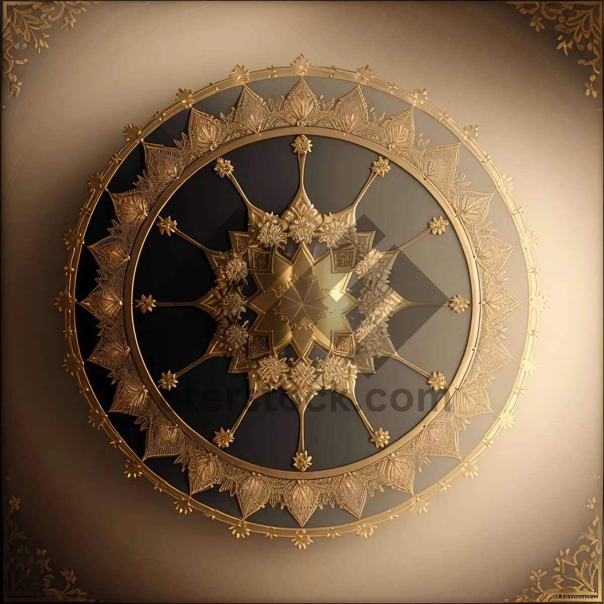 Picture of Golden Graphic Art Chandelier Lighting Fixture