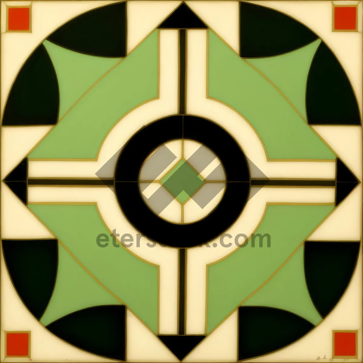 Picture of Abstract design icon with flag symbol