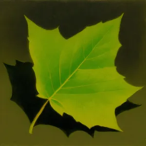 Vibrant Maple Leaf in Bright Forest