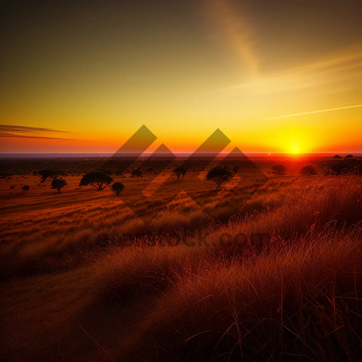 Picture of Golden Horizon: Mesmerizing Sunset Over serene Ocean