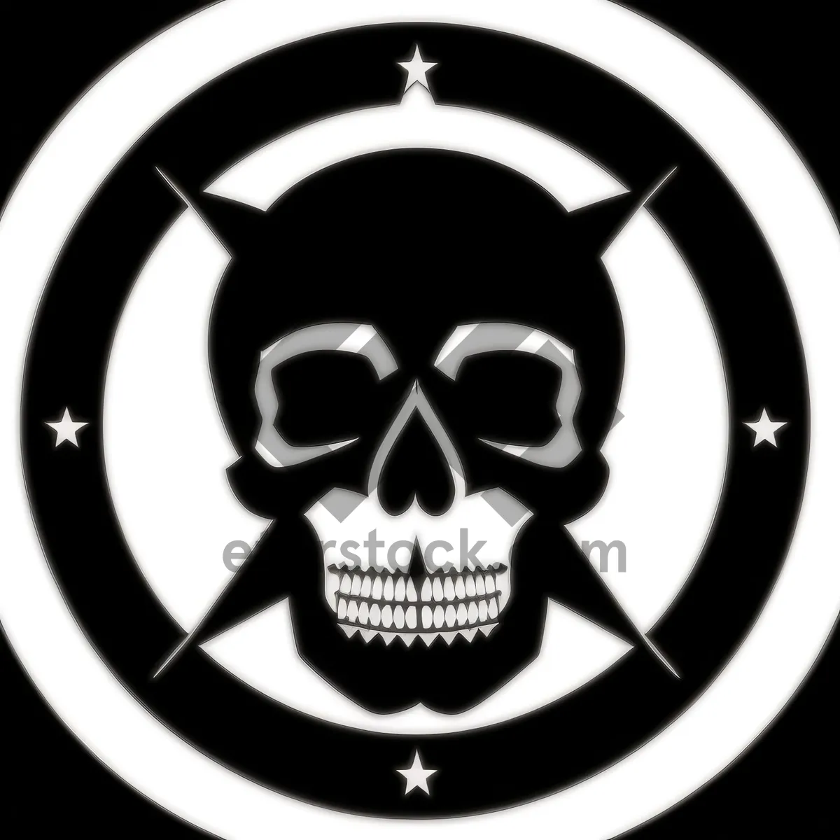 Picture of Dark Pirate Symbol Graphic Design Silhouette