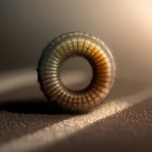 Coiled Millipede Structure: Circular Exoskeleton Pattern