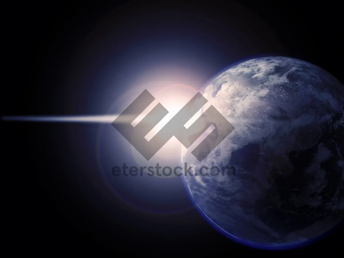 Picture of Digital Moonlight in Futuristic Space