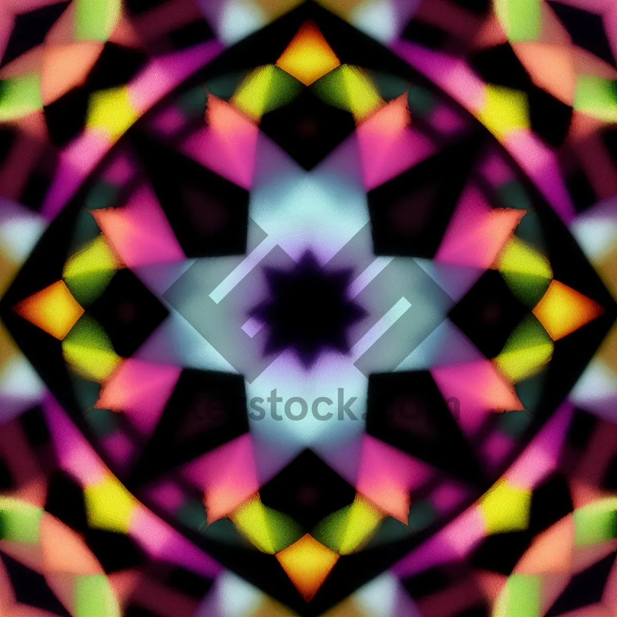 Picture of Abstract Colorful Geometric Artwork with Futuristic Design